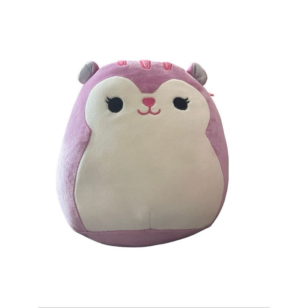 New Squishmallows Purple White Allina The Squirrel Plush Toy Stuffed Animal‎ 10"